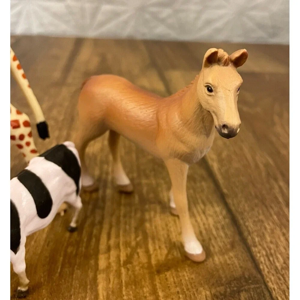 Safari Limited Zoo Farm Animals Lot Toys Educational Horse Cow‎ Giraffe Bundle